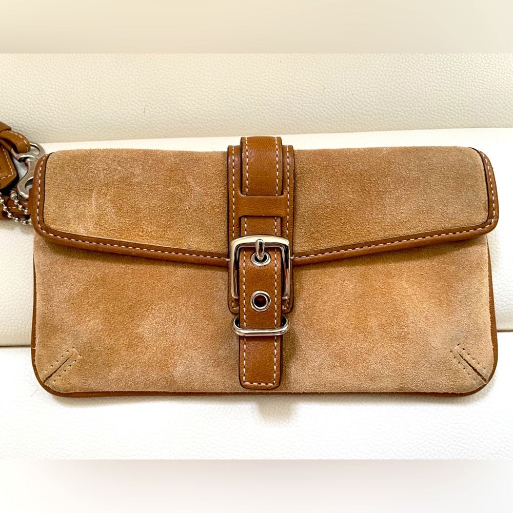 Coach suede wristlet